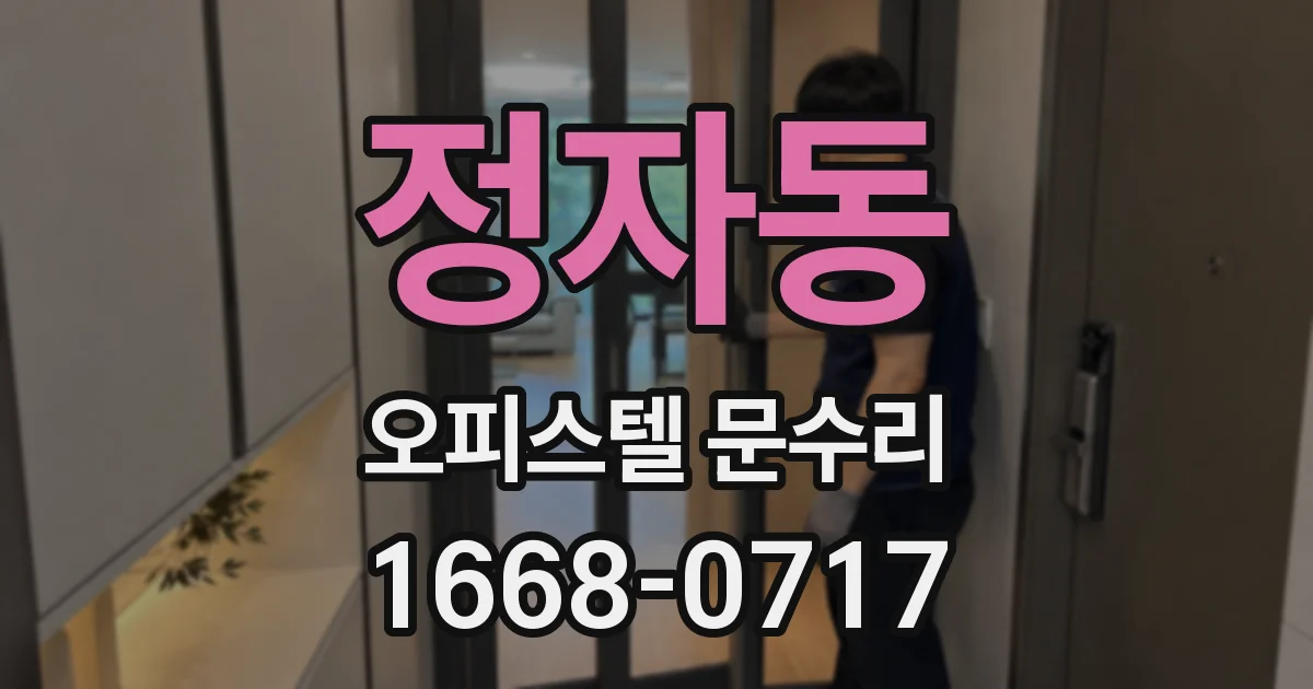 정자동 오피스텔 문수리
