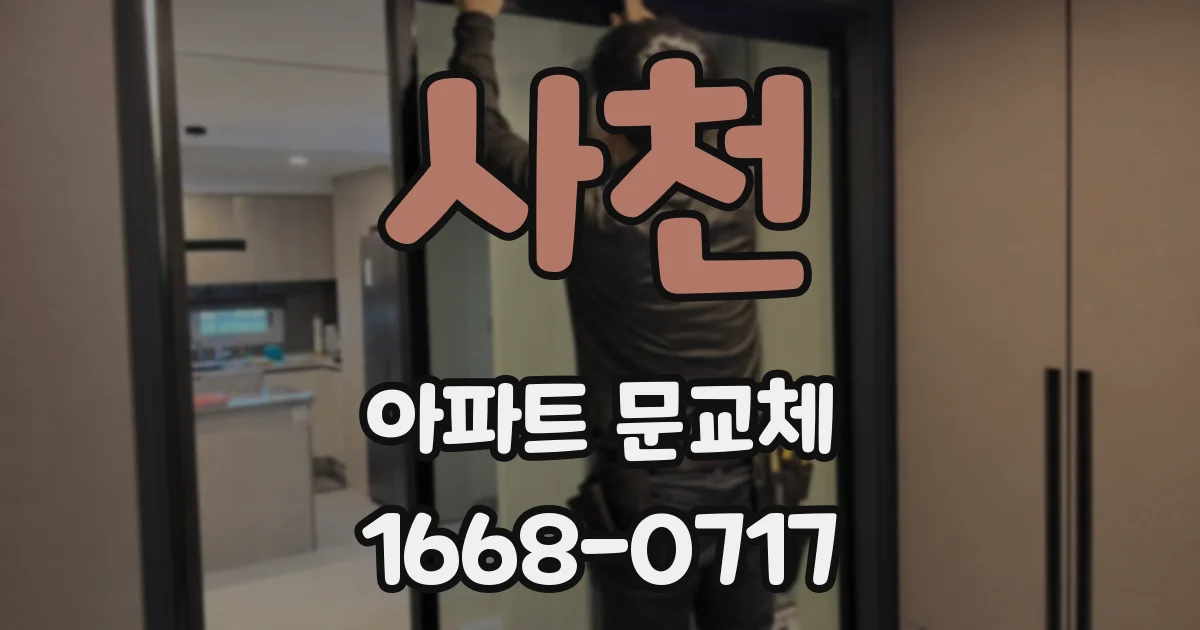 사천 아파트 문교체
