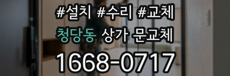 청당동 상가 문교체