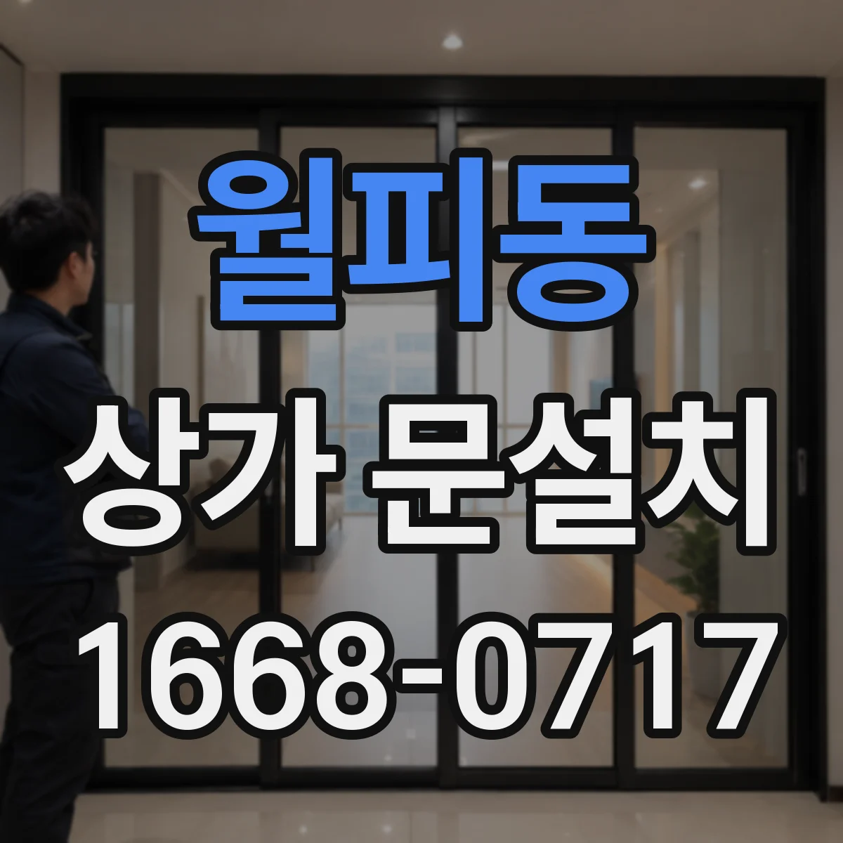월피동 상가 문설치