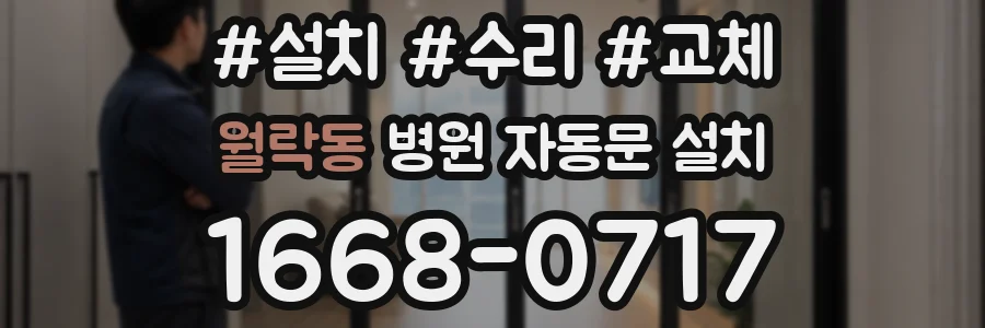 월락동 병원 자동문 설치
