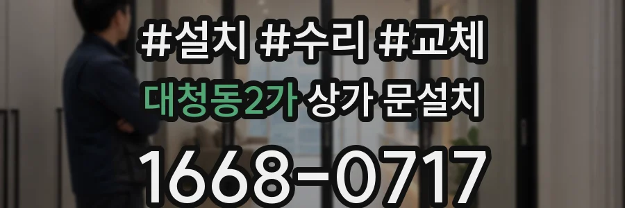 대청동2가 상가 문설치