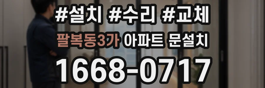 팔복동3가 아파트 문설치