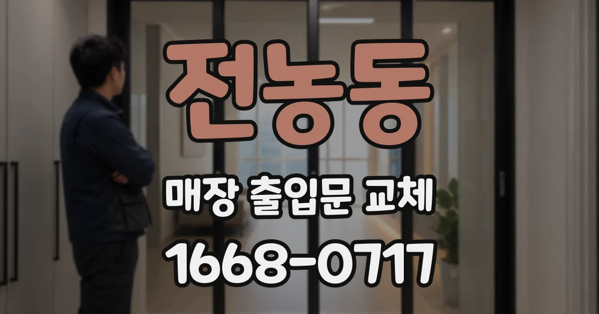 전농동 매장 출입문 교체