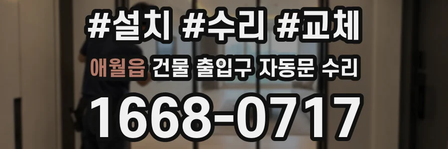 애월읍 건물 출입구 자동문 수리