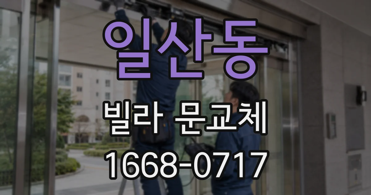일산동 빌라 문교체
