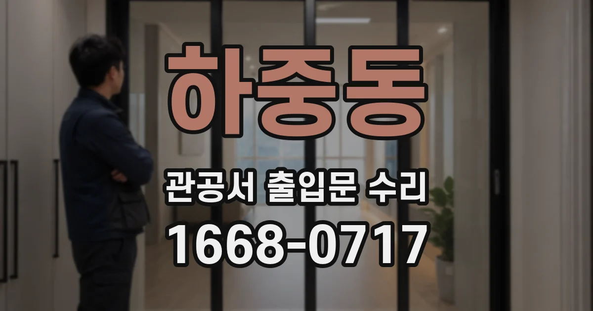 하중동 관공서 출입문 수리