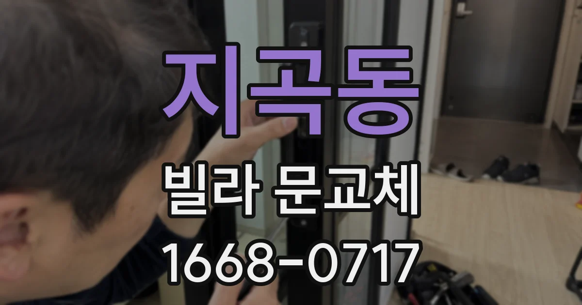 지곡동 빌라 문교체