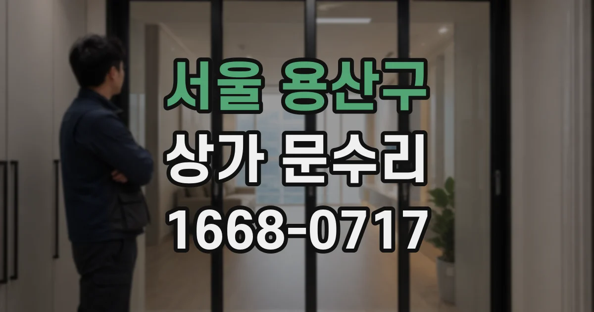 서울 용산구 상가 문수리