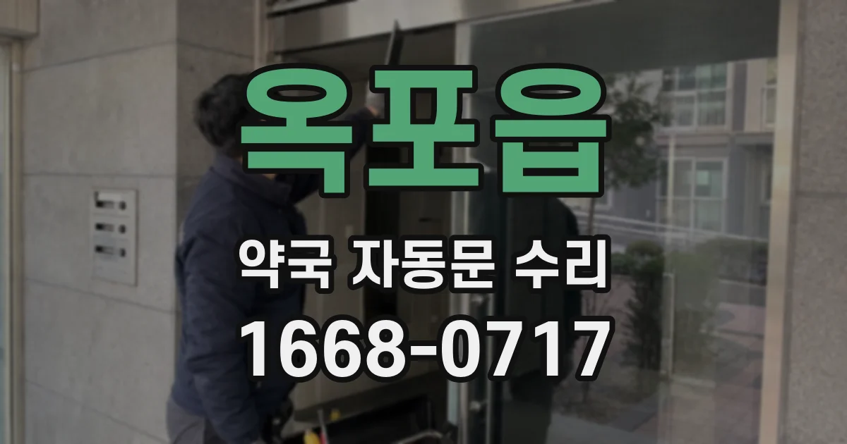 옥포읍 약국 자동문 수리