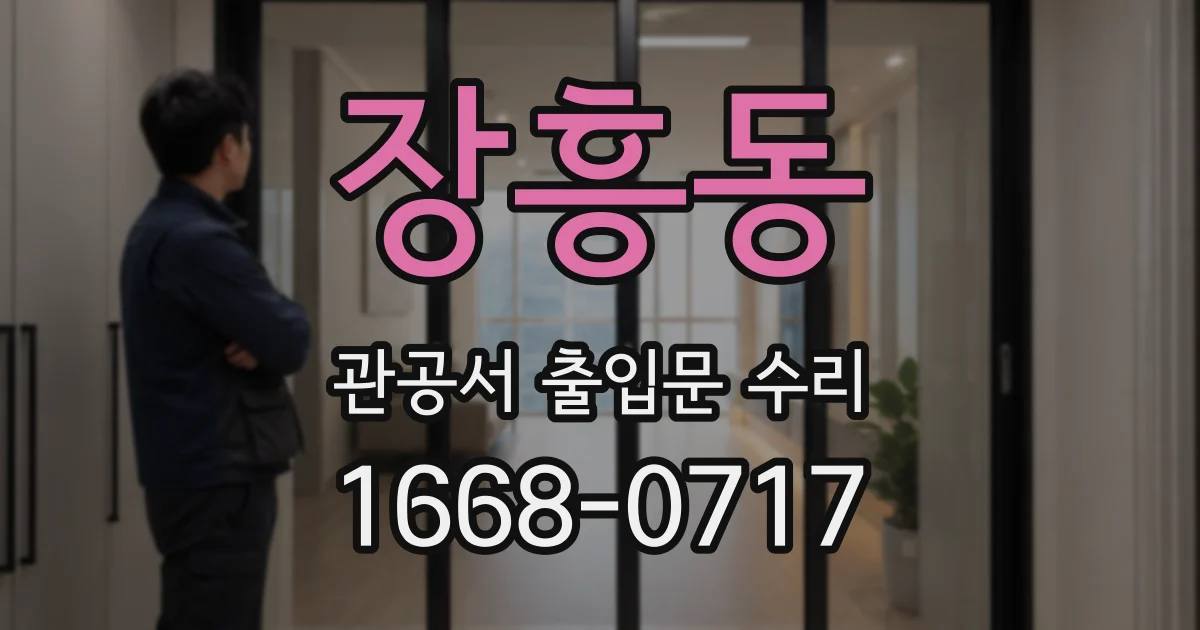 장흥동 관공서 출입문 수리