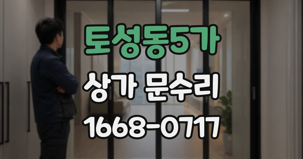 토성동5가 상가 문수리