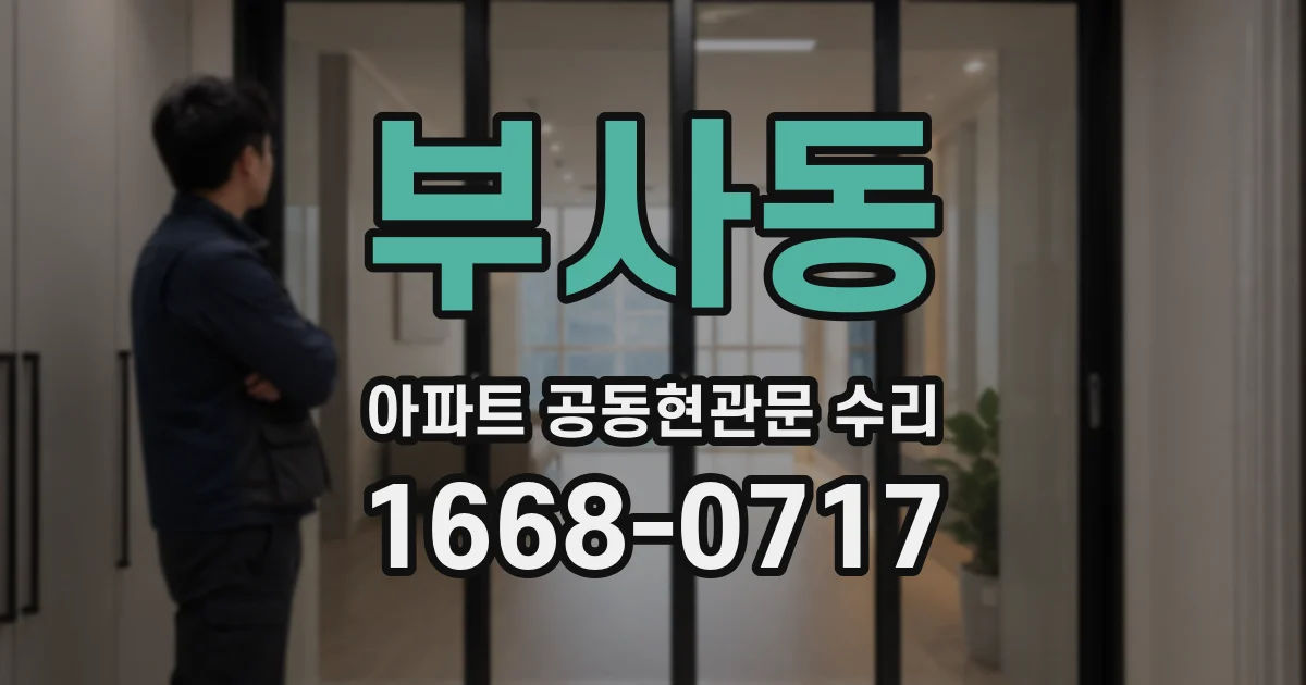 부사동 아파트 공동현관문 수리