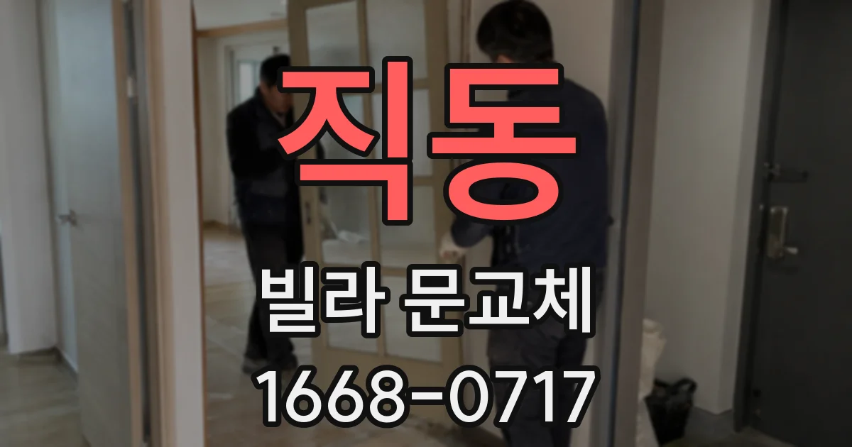 직동 빌라 문교체