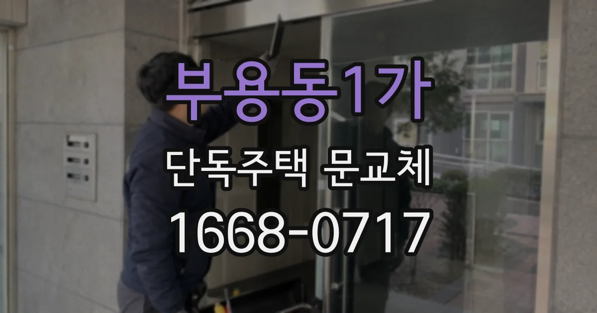 부용동1가 단독주택 문교체