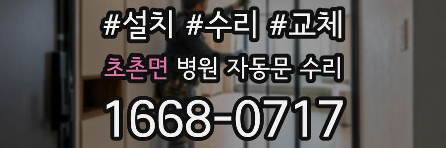 초촌면 병원 자동문 수리