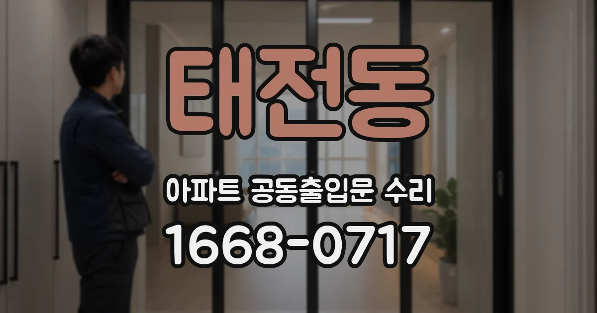 태전동 아파트 공동출입문 수리
