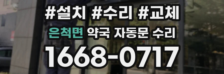 은척면 약국 자동문 수리