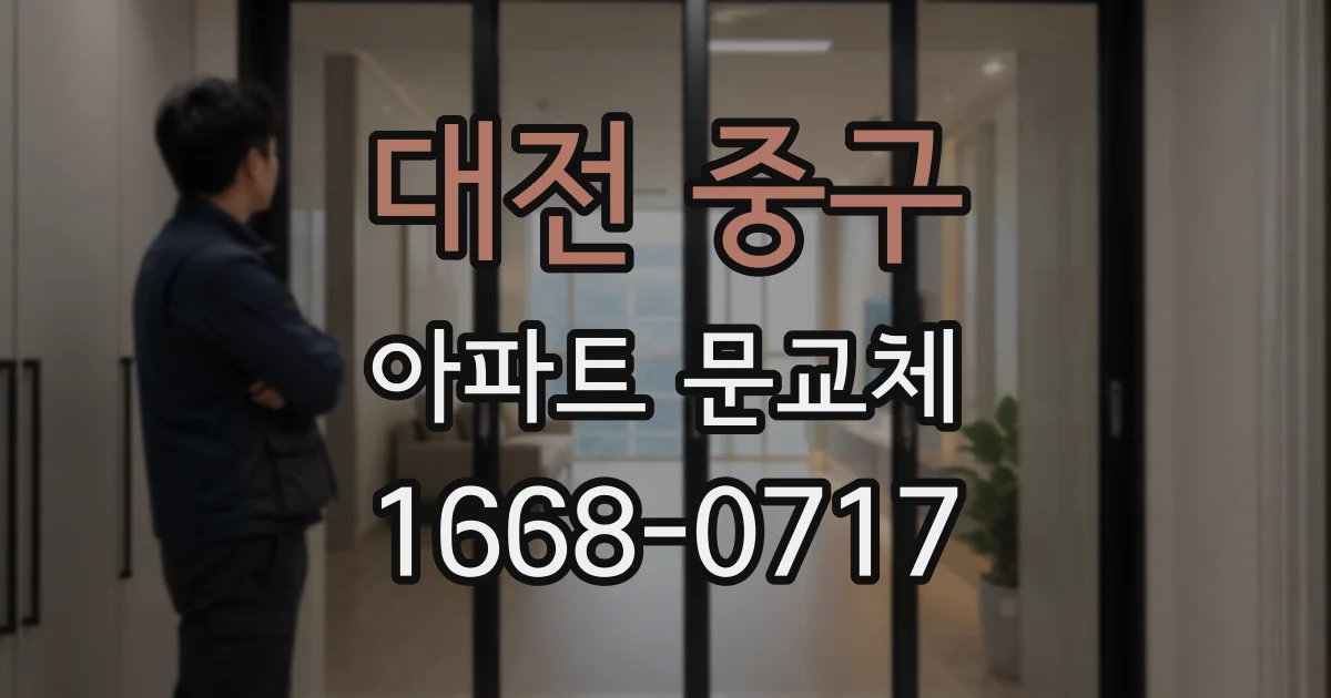 대전 중구 아파트 문교체