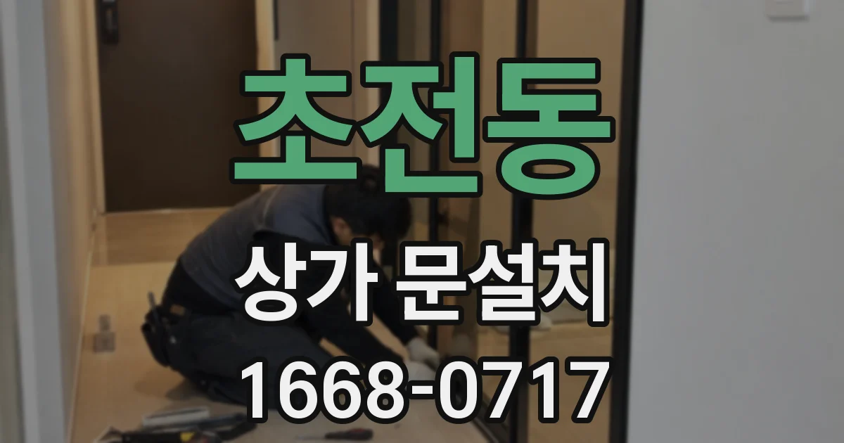 초전동 상가 문설치