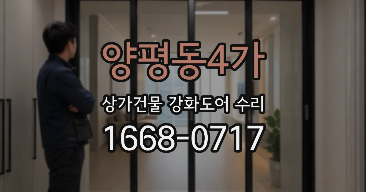 양평동4가 상가건물 강화도어 수리