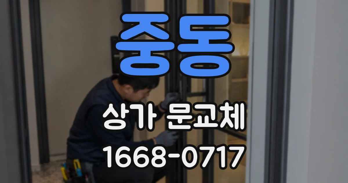 중동 상가 문교체