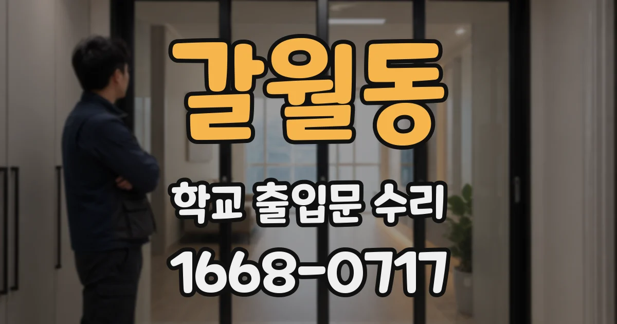 갈월동 학교 출입문 수리