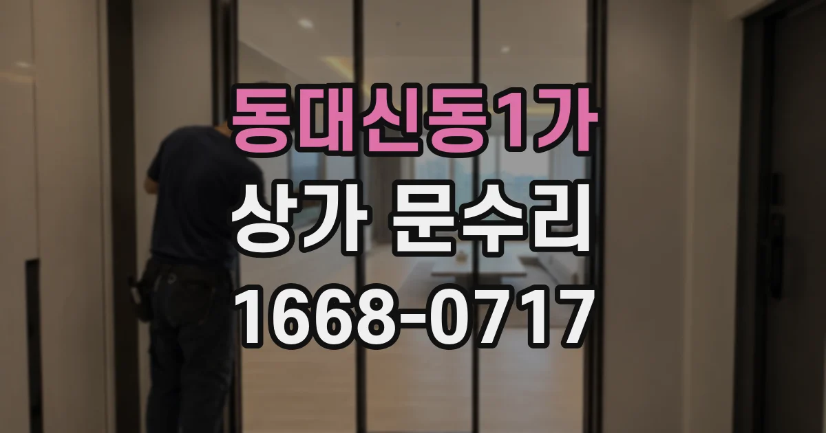 동대신동1가 상가 문수리