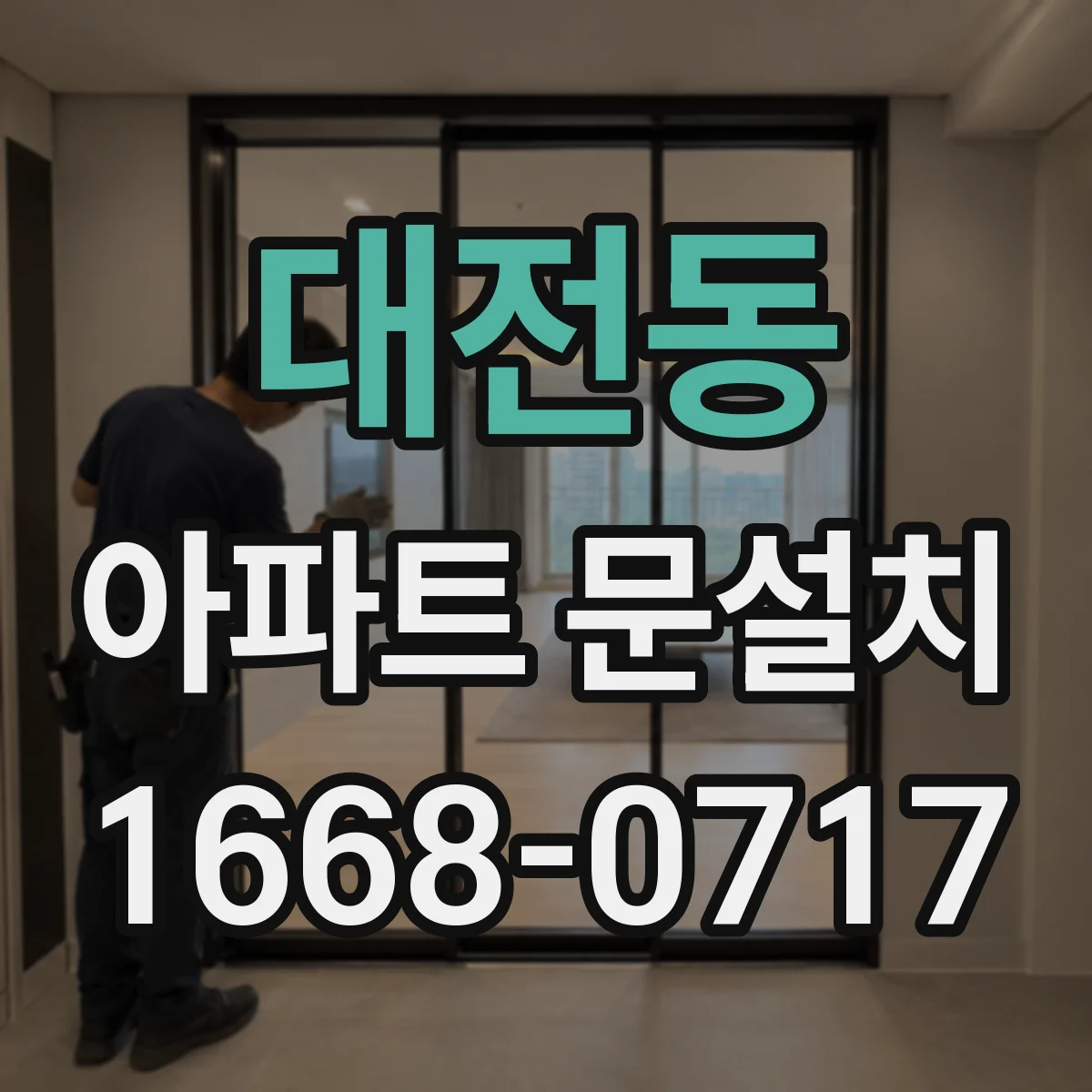 대전동 아파트 문설치