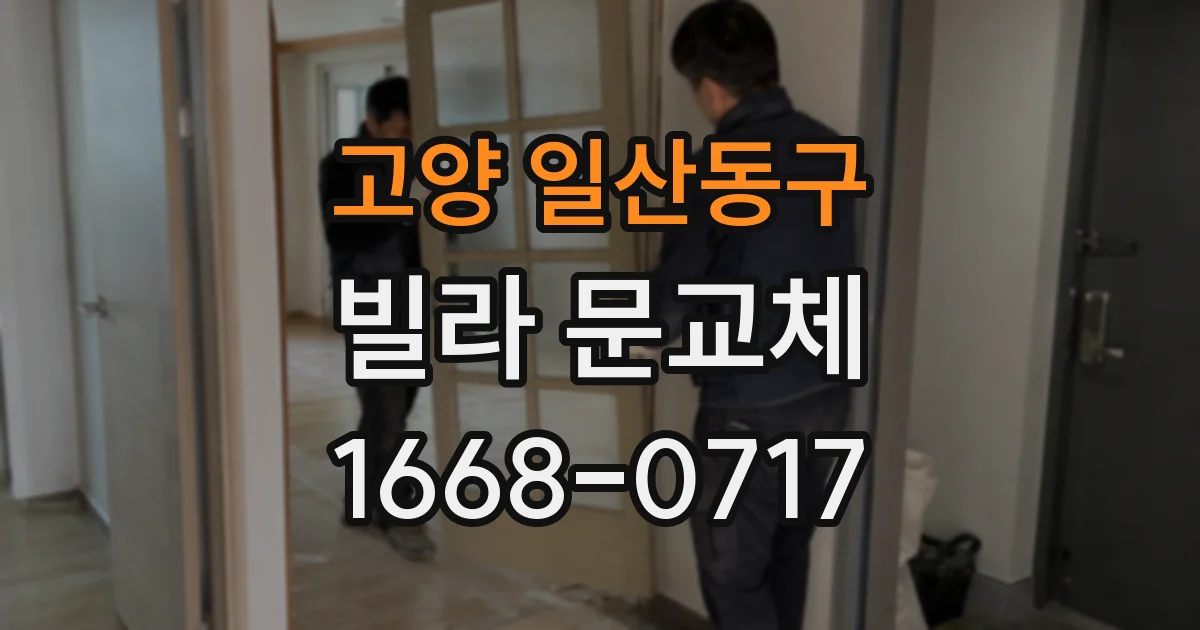 고양 일산동구 빌라 문교체