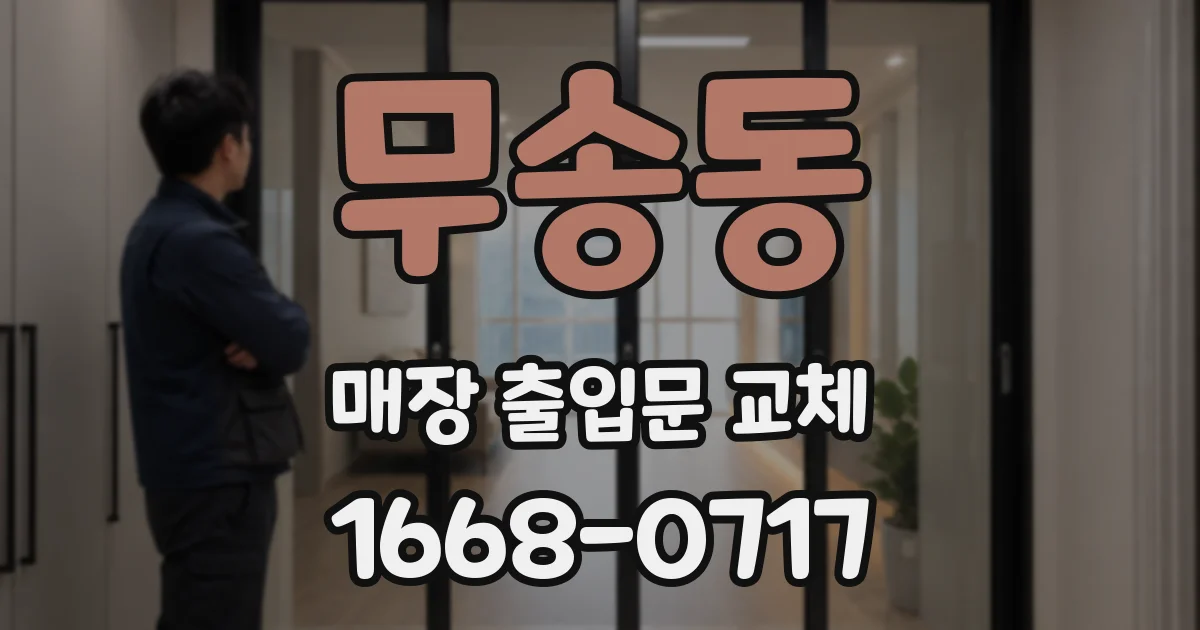 무송동 매장 출입문 교체