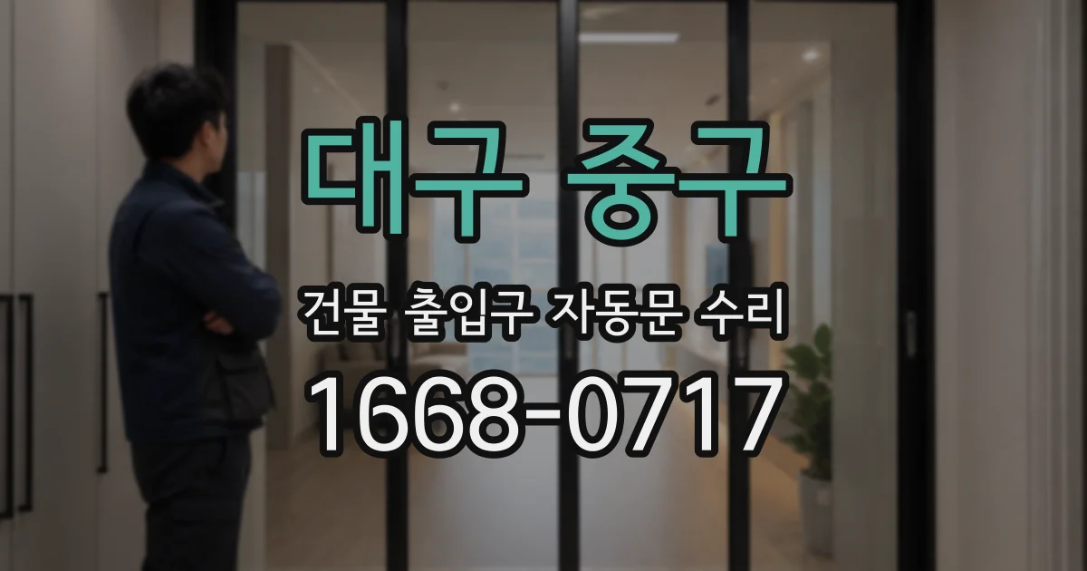 대구 중구 건물 출입구 자동문 수리