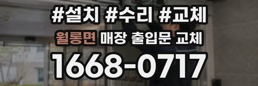 월롱면 매장 출입문 교체