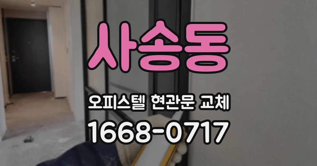 사송동 오피스텔 현관문 교체