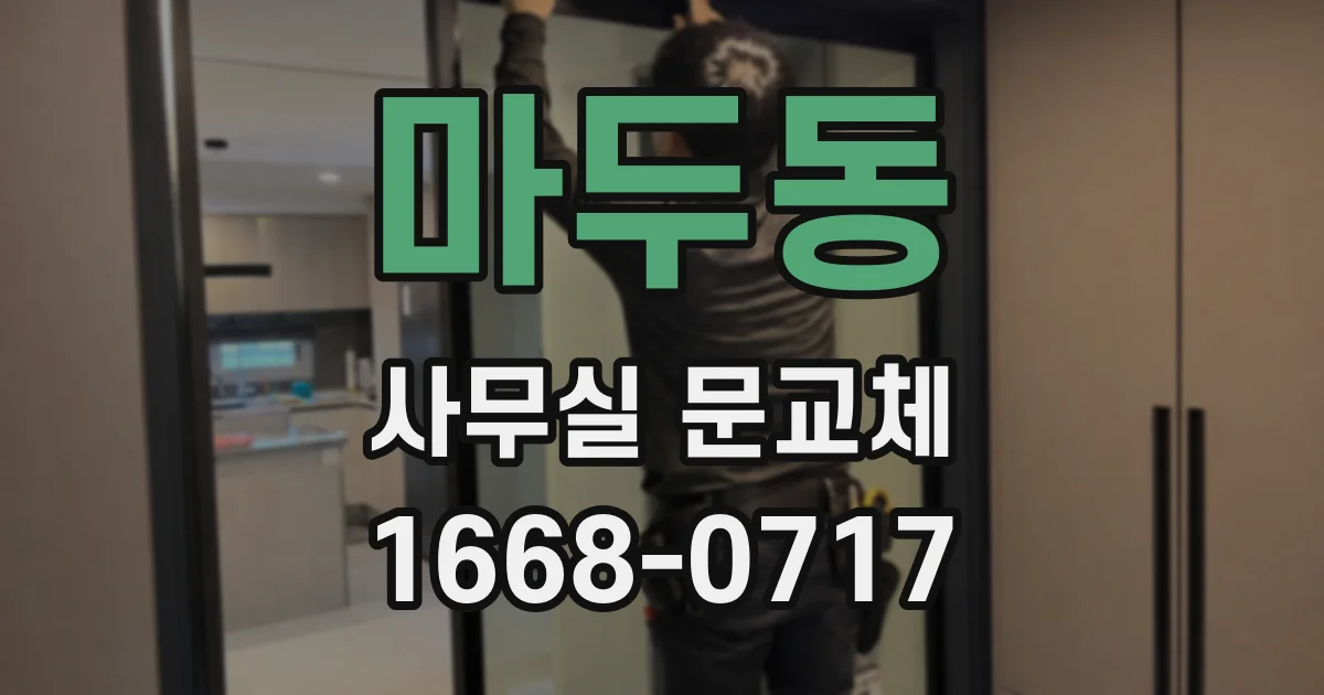 마두동 사무실 문교체