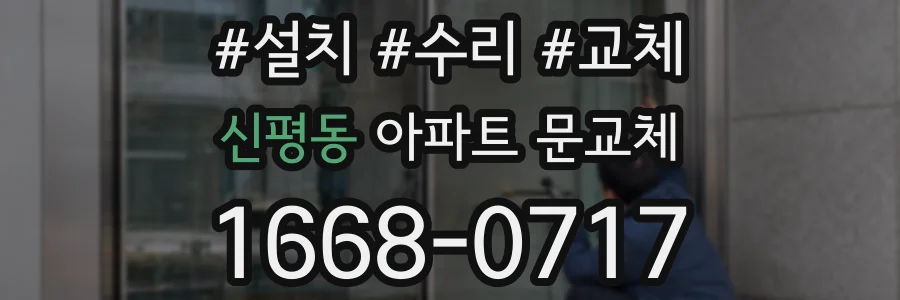 신평동 아파트 문교체