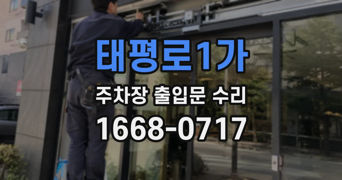 태평로1가 주차장 출입문 수리