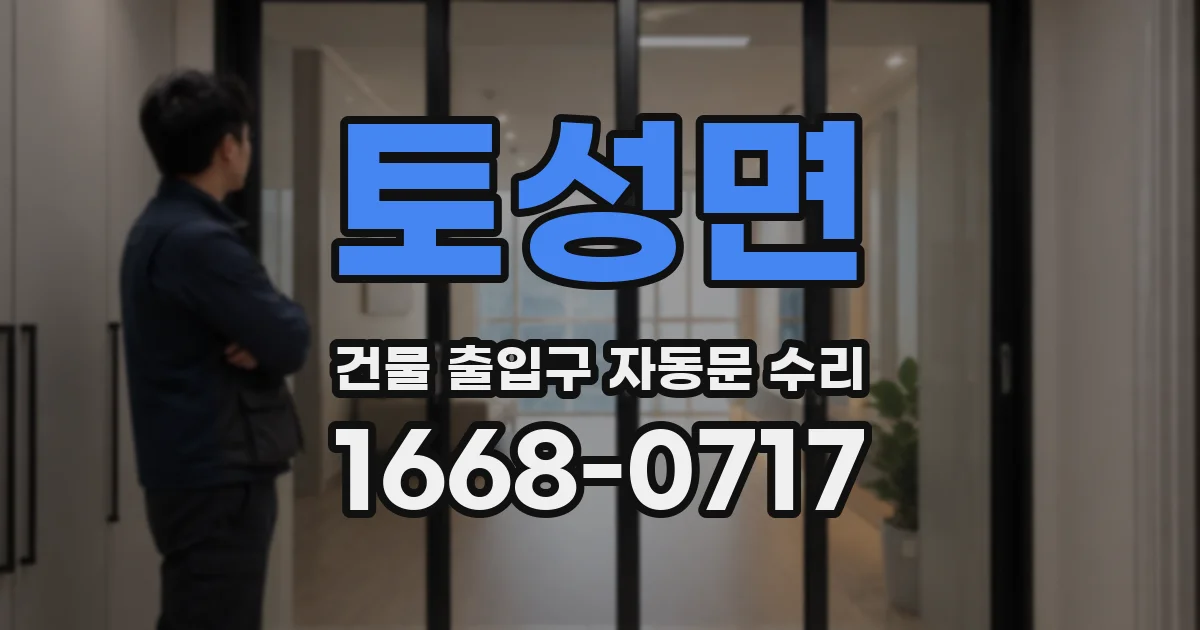토성면 건물 출입구 자동문 수리