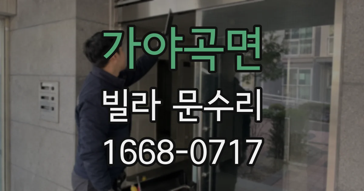 가야곡면 빌라 문수리