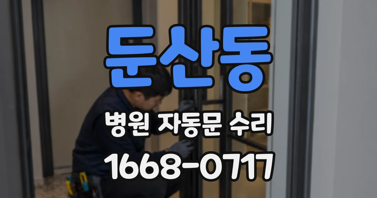 둔산동 병원 자동문 수리