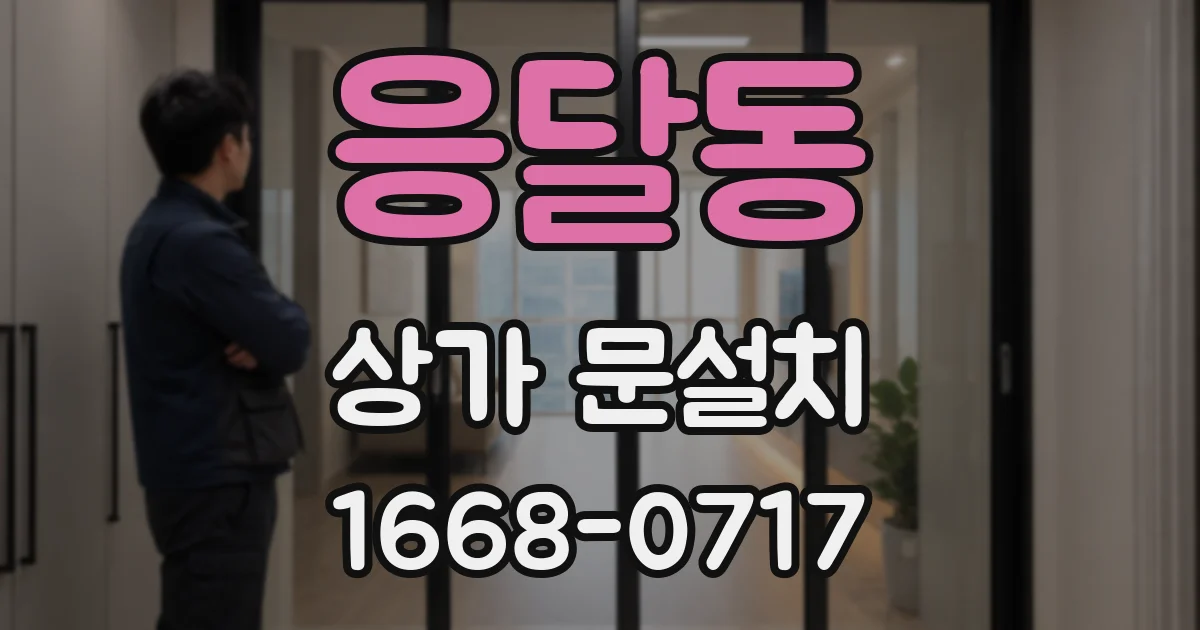 응달동 상가 문설치