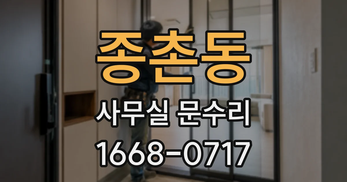 종촌동 사무실 문수리