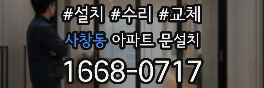 사창동 아파트 문설치
