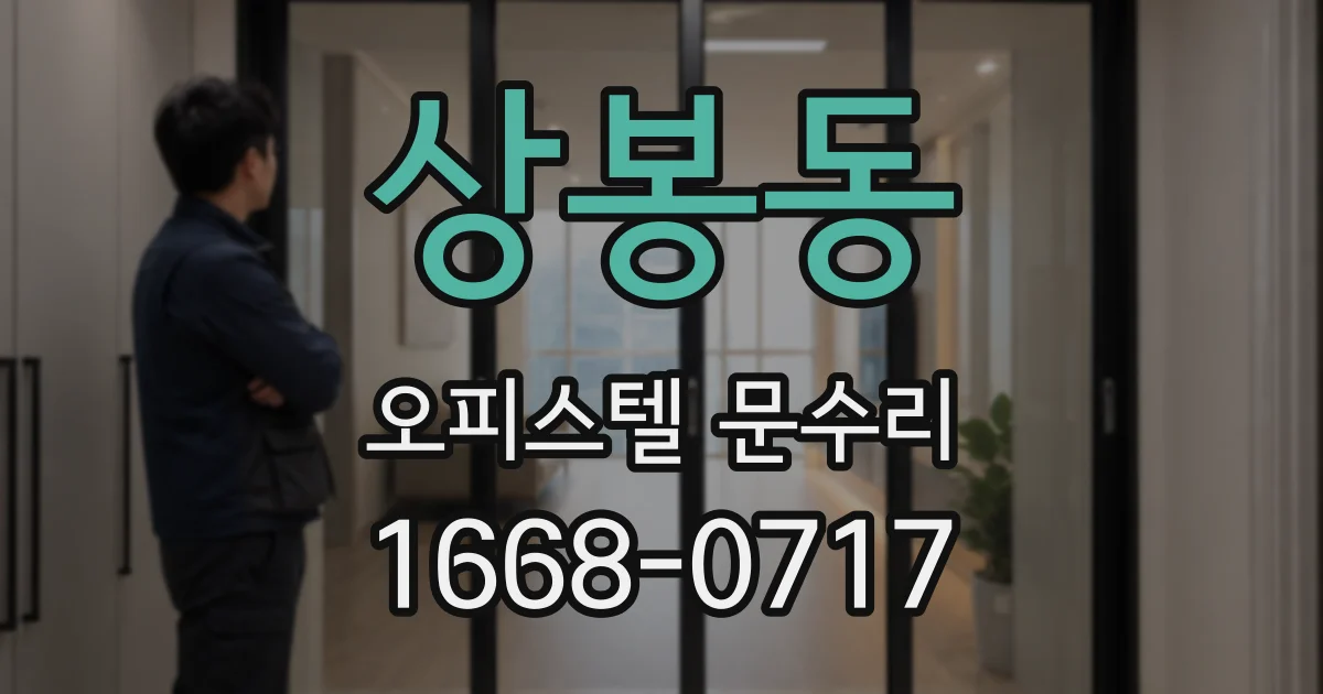 상봉동 오피스텔 문수리
