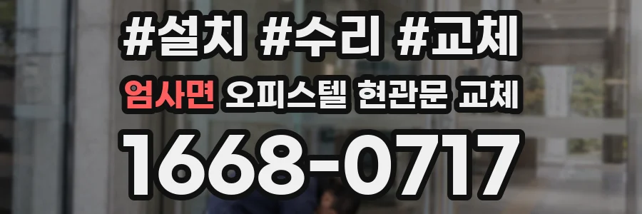 엄사면 오피스텔 현관문 교체