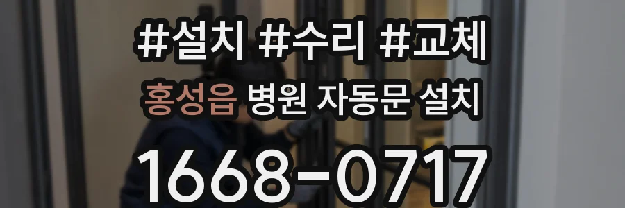홍성읍 병원 자동문 설치