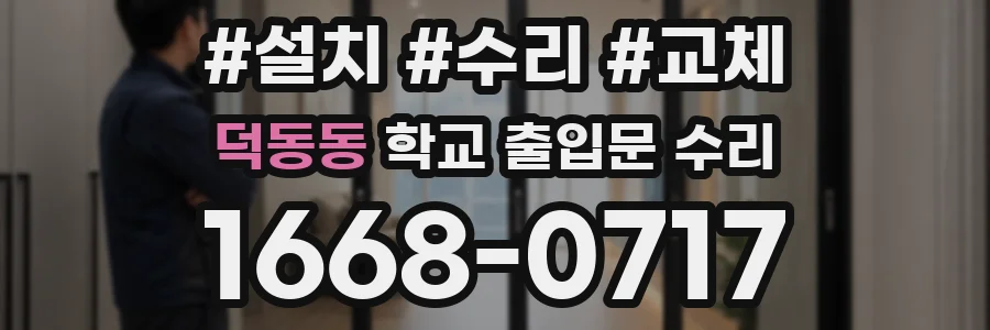 덕동동 학교 출입문 수리
