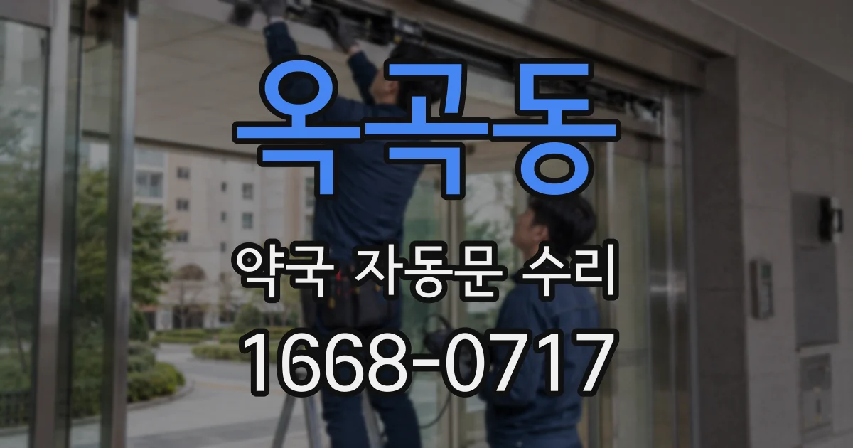 옥곡동 약국 자동문 수리