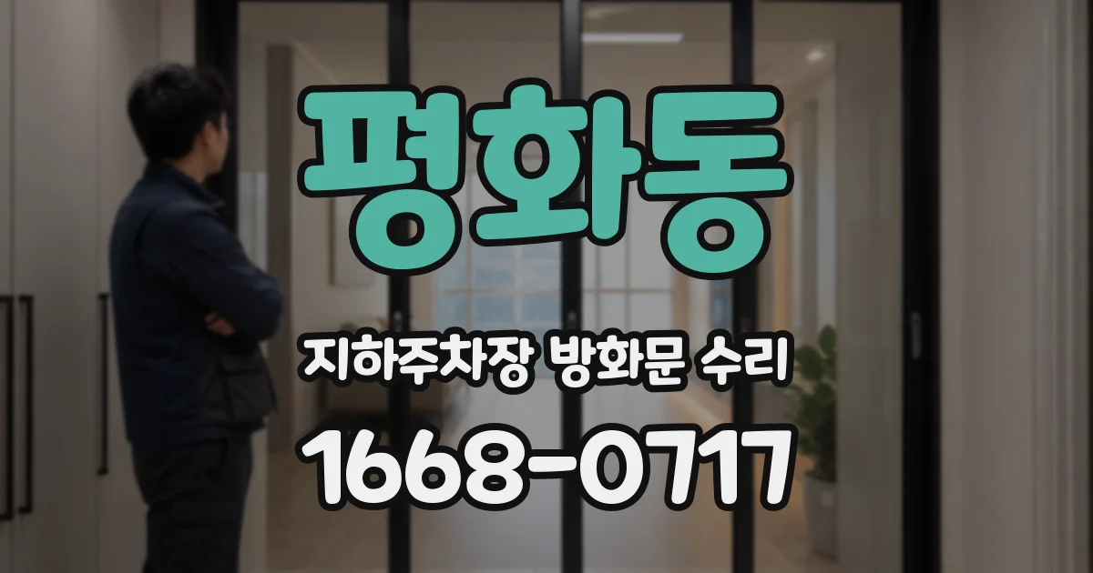 평화동 지하주차장 방화문 수리