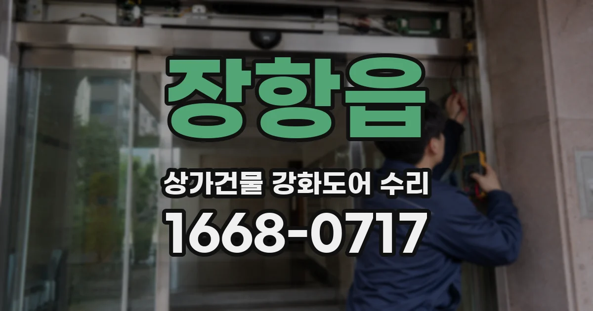 장항읍 상가건물 강화도어 수리